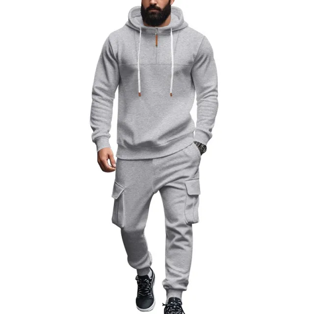 Autumn And Winter American Heavy Hooded Sweater Gray - Shop at LoveMi