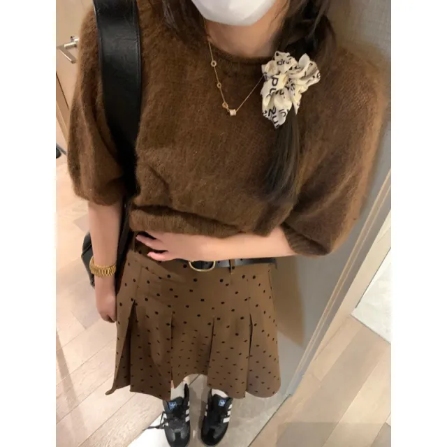 Early Autumn New Stylish Gray A line Midi Skirt Coffee - Shop at LoveMi
