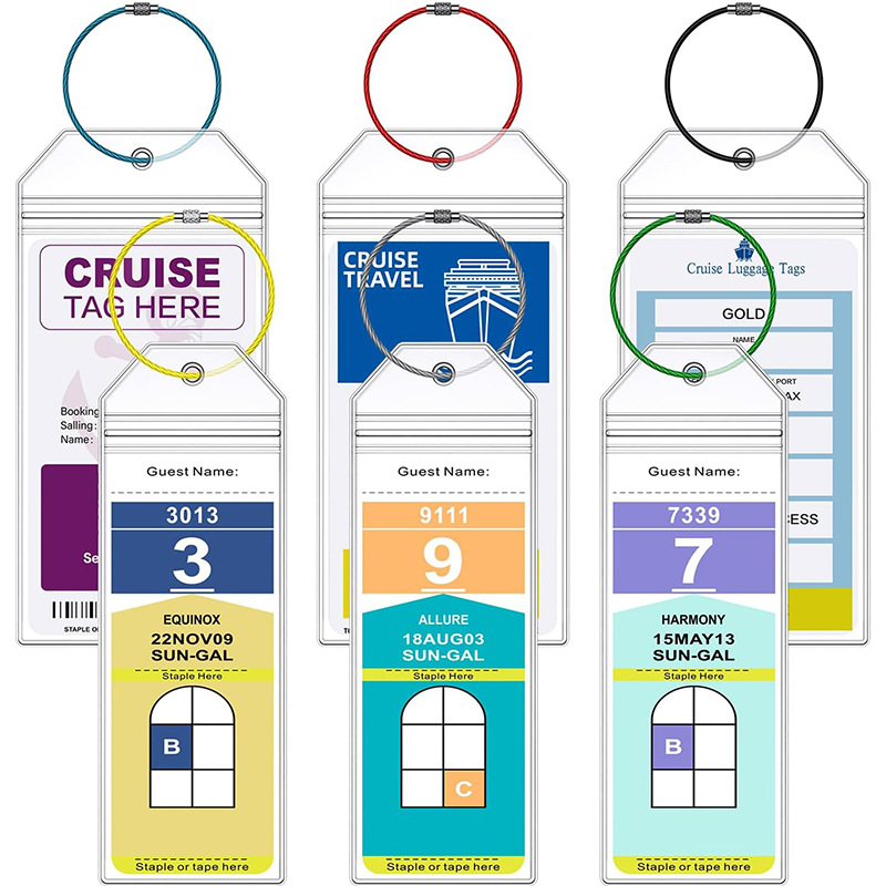 Hot Selling PVC Transparent Self-sealing Luggage Tag Soft Film Card