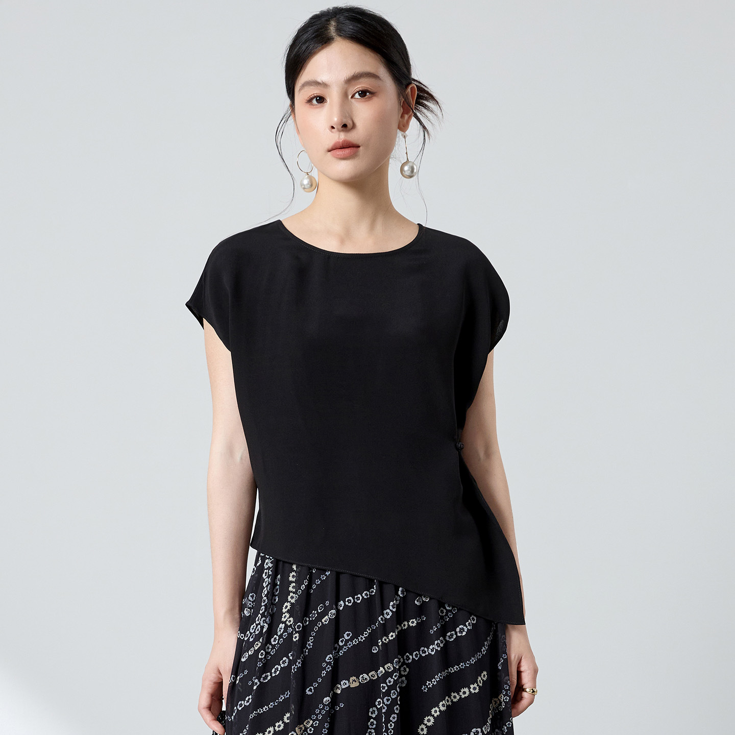 New Chinese-style Versatile Solid-color T-shirt Top