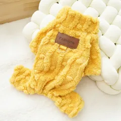 Pet Dog Cat Clothes Cat-related Products Autumn And Winter Jarre Aero Bull - Yellow - View 1