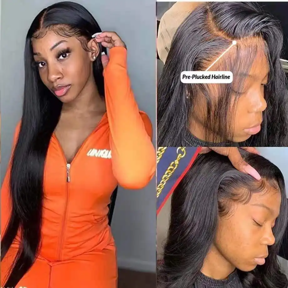 Mid-length Straight Hair Hand-woven Front Lace Synthetic