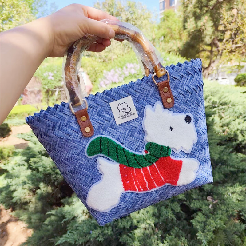 Creative Printing Bamboo Large Capacity Travel Handbag