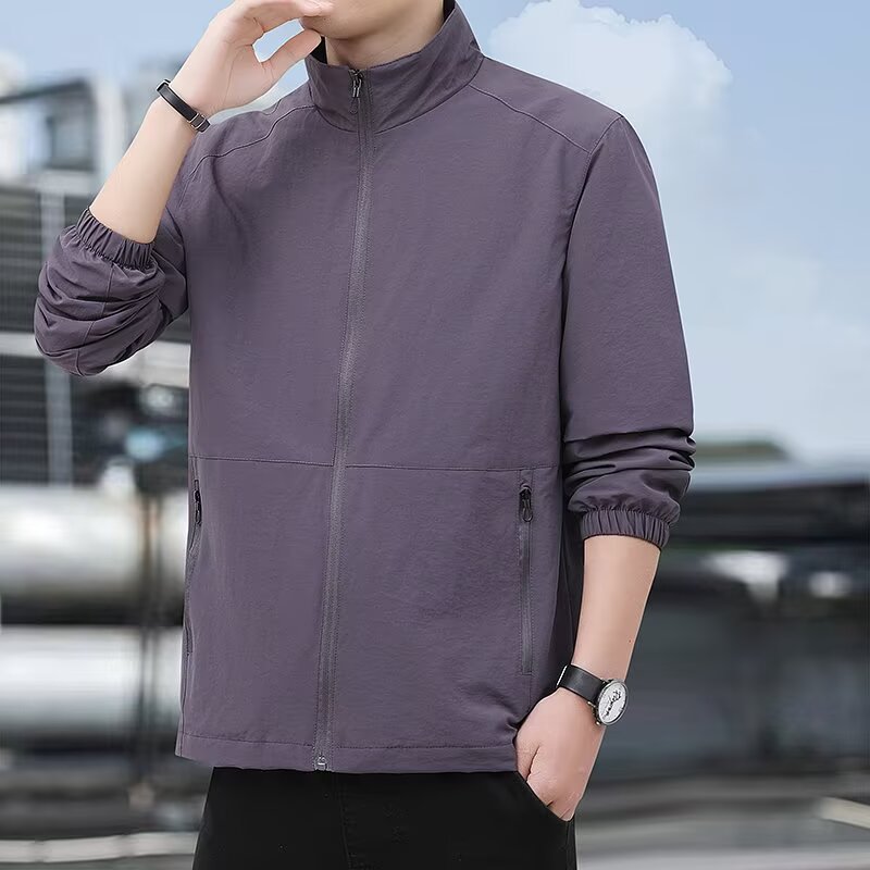 Men's Casual All-Match Loose Stand-Up Collar Jacket 9