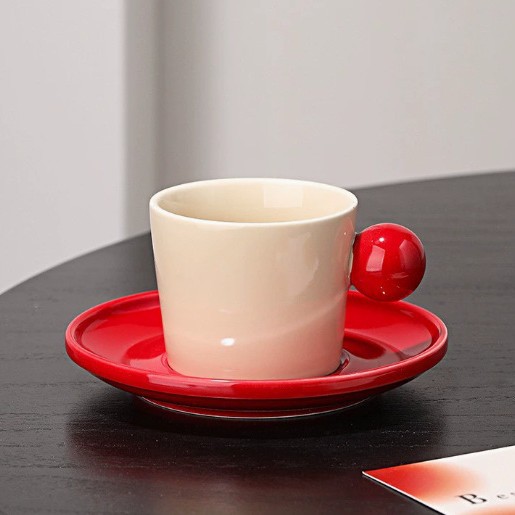 Ceramic Mug And Saucer Set For Coffee — foto 11