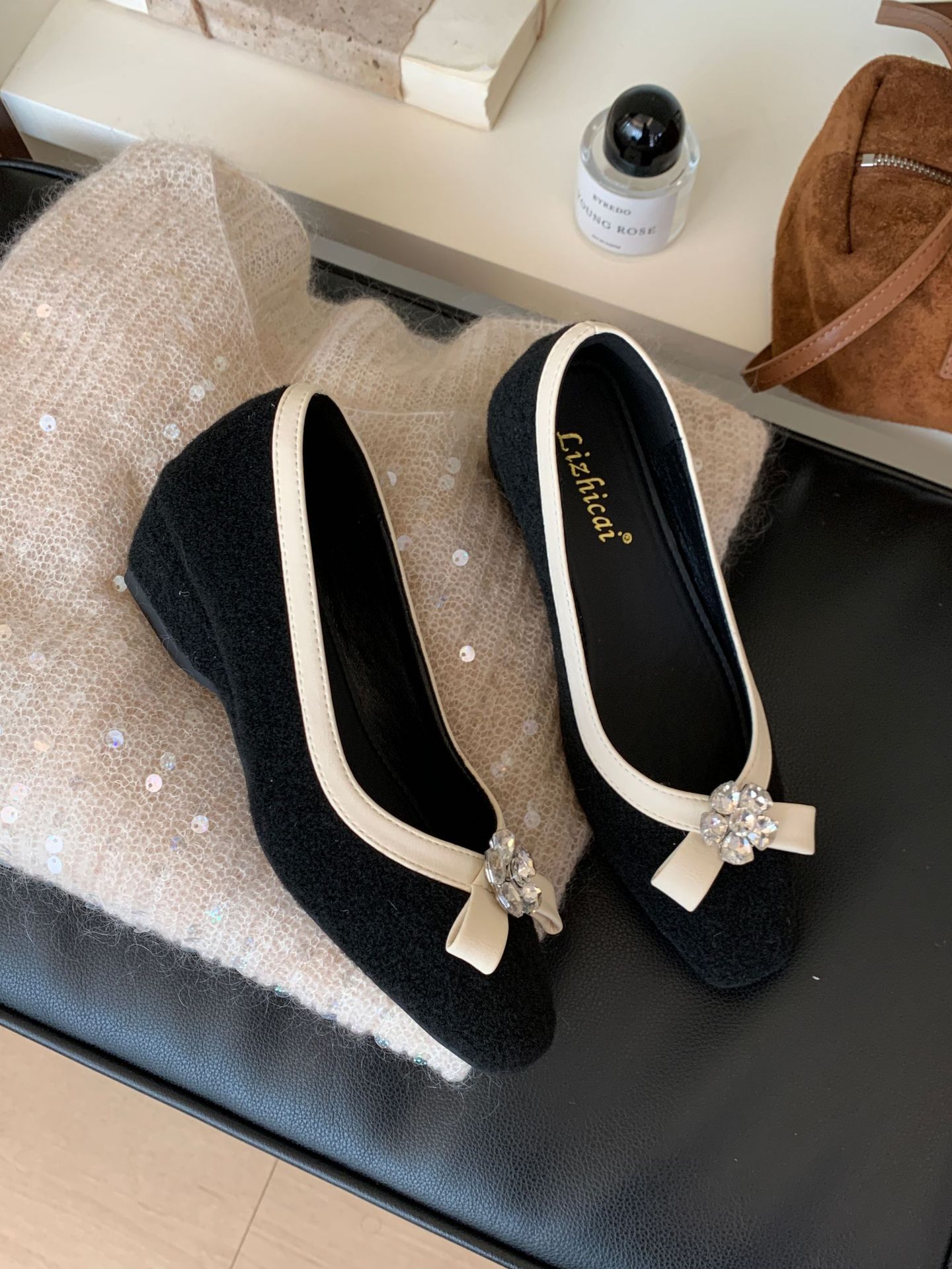 Square-Toe Chunky-Heel Pumps, picture 3 of 4