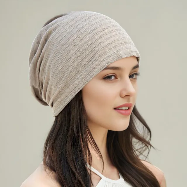 Lace Breathable Empty Flower Cover Gray Hair Pile Style Air Conditioning Cap Gray Solid Color Stripes - Shop at LoveMi
