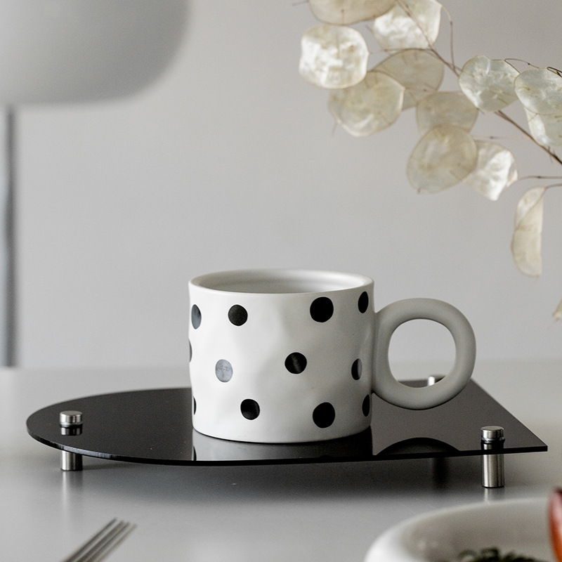 Black And White Polka Dot Mug