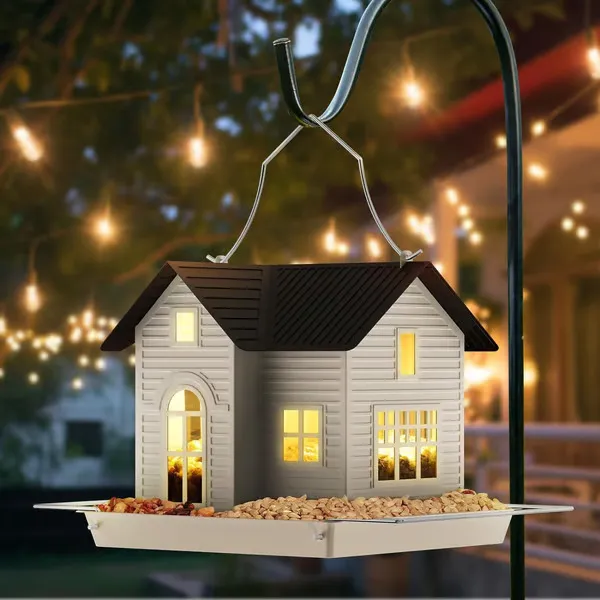 Solar Bird Feeder Solar Feeder Outdoor Courtyard Feeder Decoration Battery Type - Shop at LoveMi