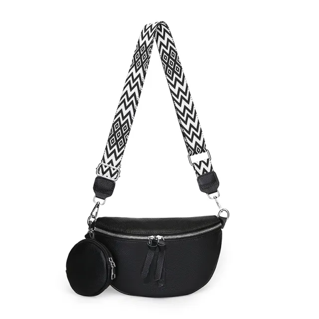 Women's Foreign Trade Genuine Leather New Fashion Ches Shoulder Crossbody Cowhide Bag Black - Shop at LoveMi