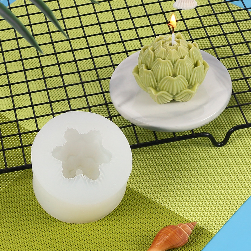 Lotus Rose Candle Silicone Mold, picture 2 of 5