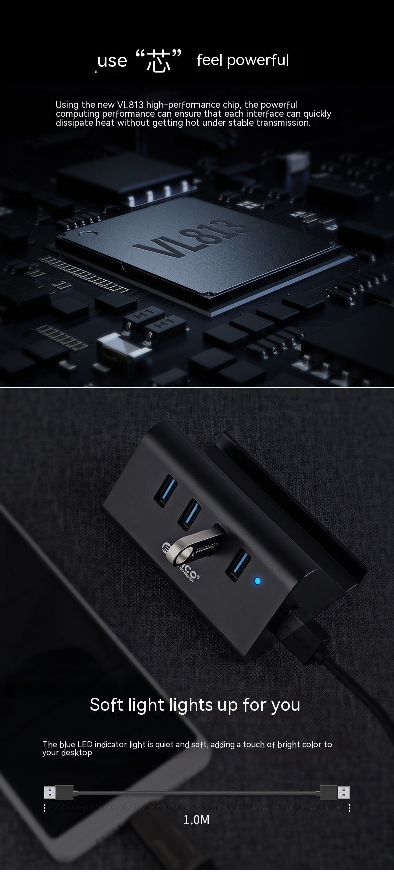 USB Deconcentrator High-speed Bracket Multi-interface External Hub 15