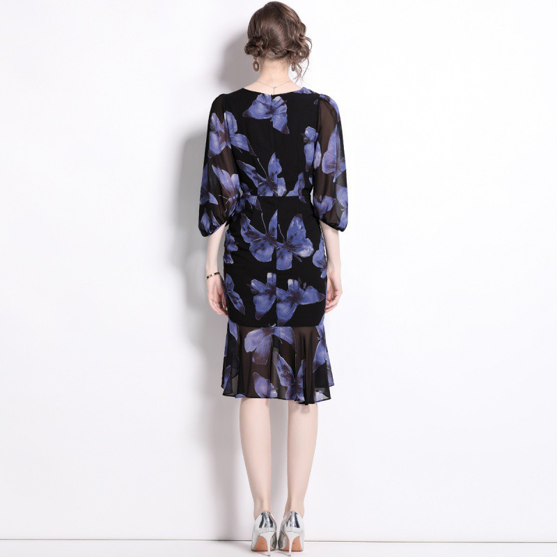 Fishtail Swing Floral Dress
