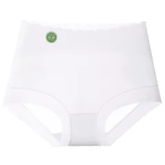 High Waisted Oversized Seamless Underwear For Women - White - View 1