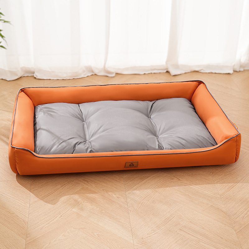 Oxford Fabric Waterproof Dog Bed Color-block Dog Mat All-season Pet Nest Cool Square Dog Sleeping Pad