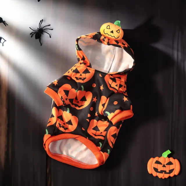 Wansheng Pet Clothes Dog Cat Pumpkin Sweater Orange - Shop at LoveMi