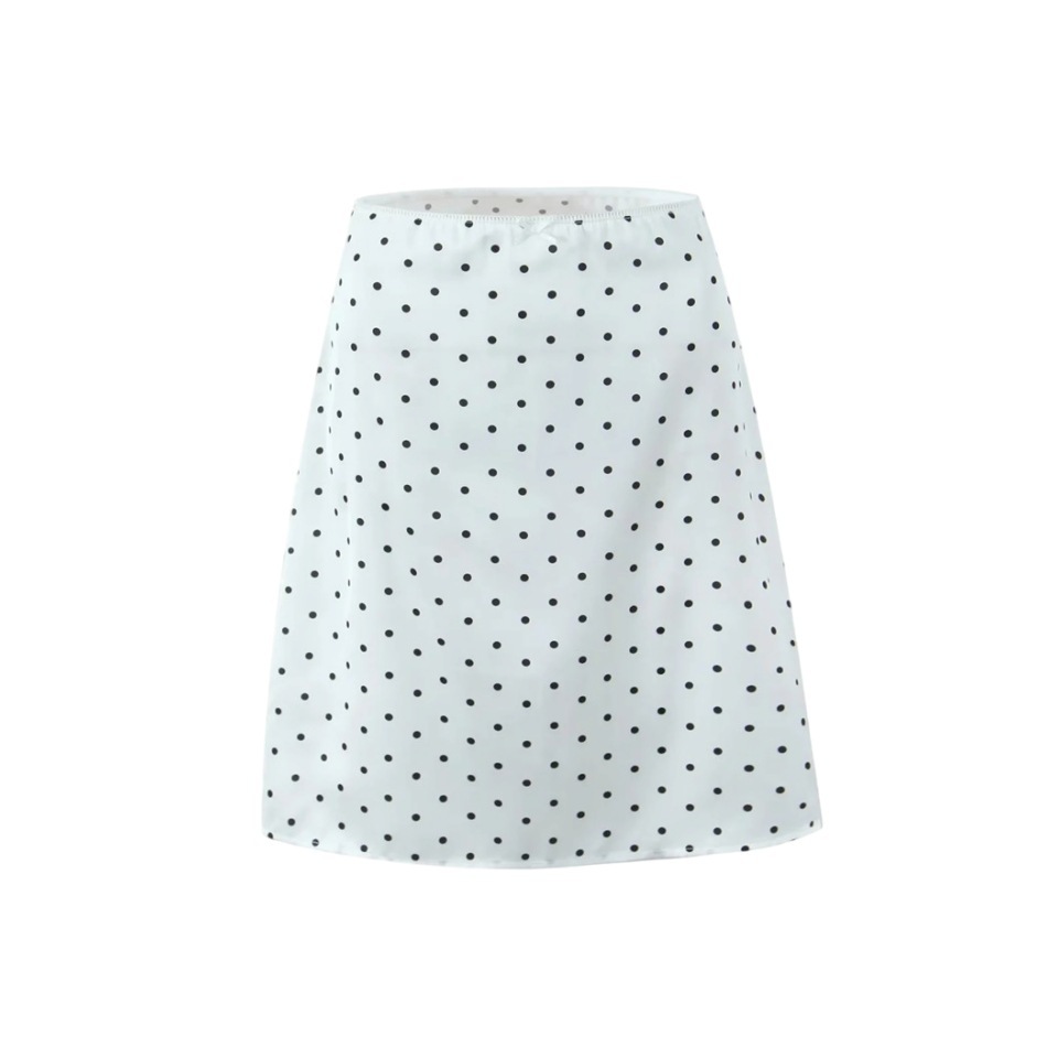 Sweet Polka Dot Print 2 piece Set Sexy Slim Fit Lj6642 White Skirt - Shop at LoveMi