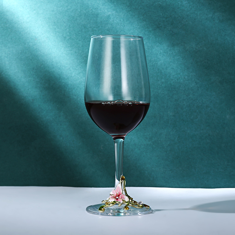 Enamel Goblet Crystal Glass Cup Home Use Set
