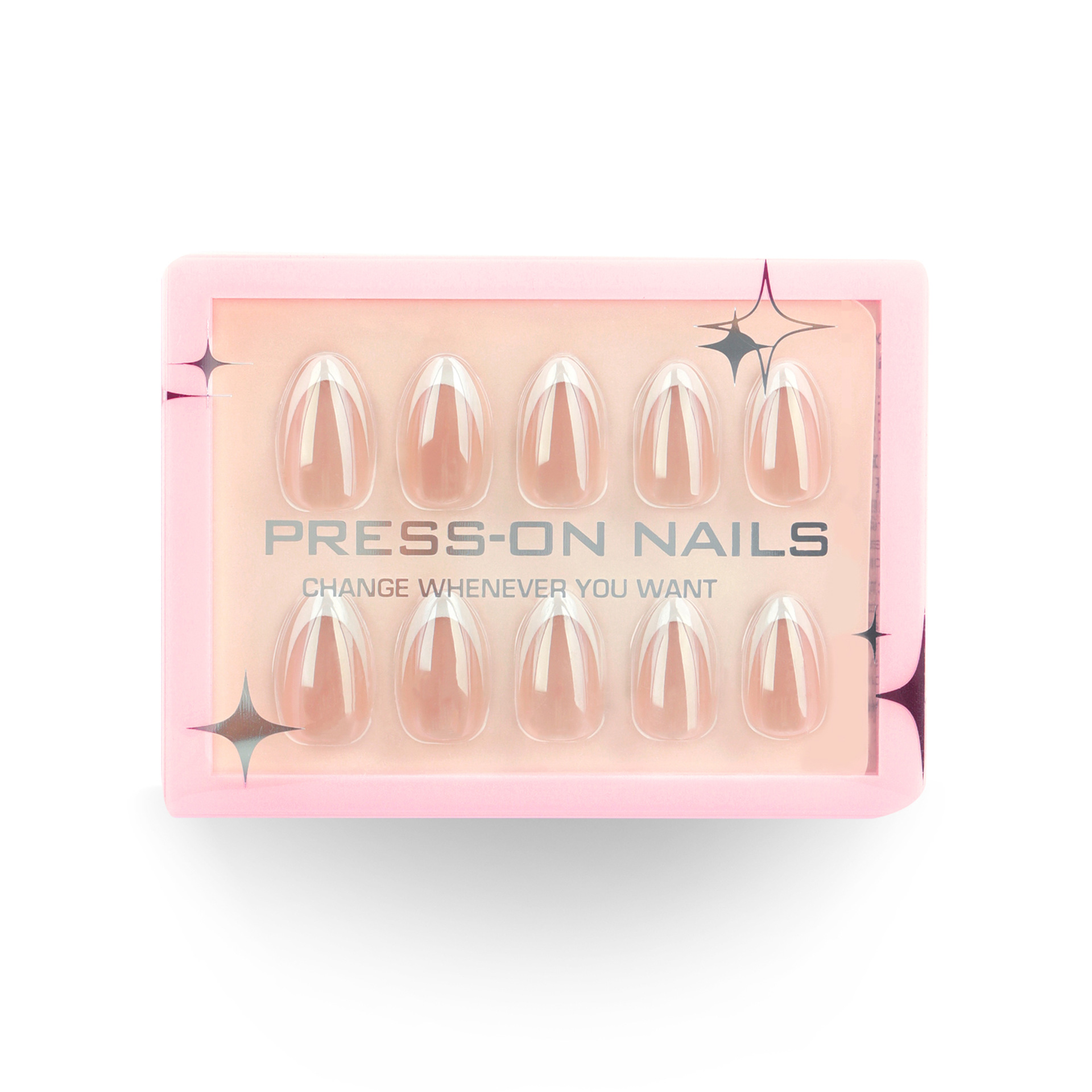 Solid Color Short Almond-shaped Nail Tips 30 Pieces High-end 3