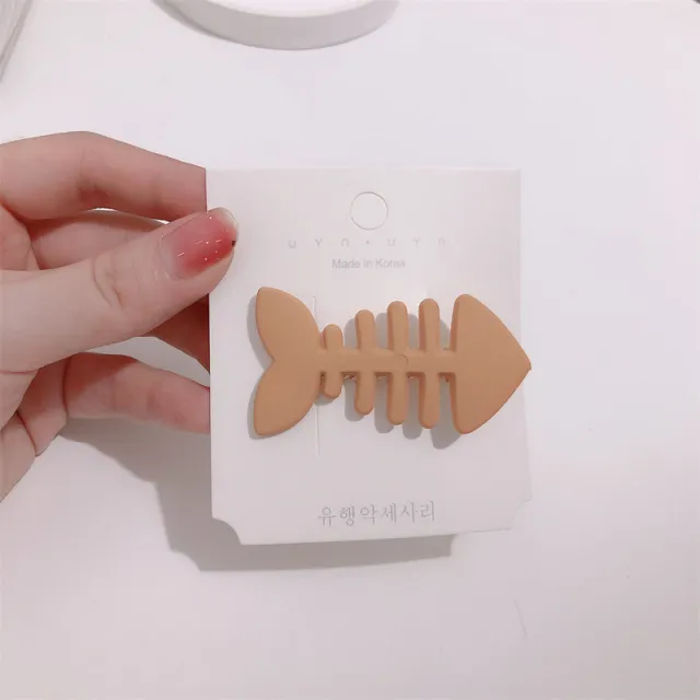 Minimalist Candy Color Fishbone Barrettes Cute Funny Side Bangs Female Barrettes - Shop at LoveMi