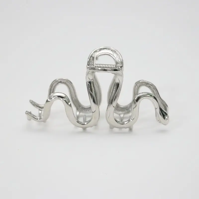 Slytherin Serpentine Metal Silver Barrettes