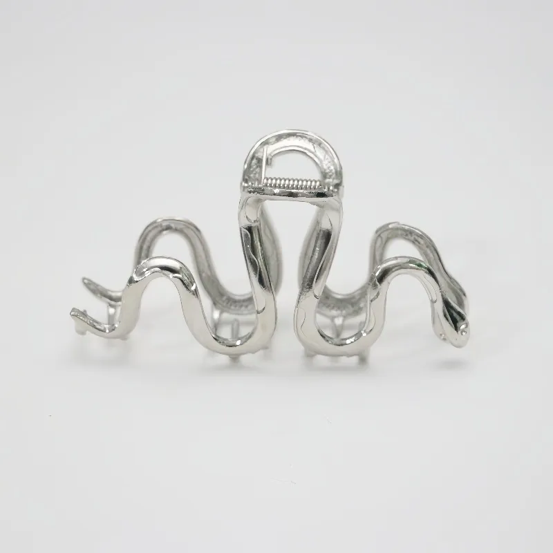 Slytherin Serpentine Metal Silver Barrettes - Silver