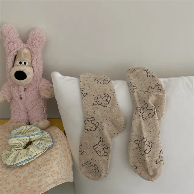 Cloud Dog Cute Girls Mid calf Length Socks Many Puppies · Milk Coffee - Shop at LoveMi