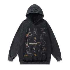 Retro Loose Hip Hop Terry Coat Hooded Sweater - Slm31 - View 1