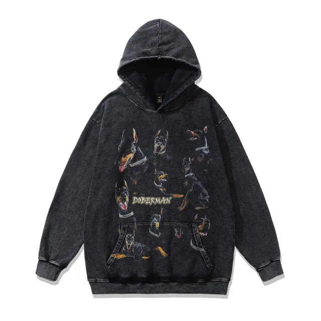 Retro Loose Hip Hop Terry Coat Hooded Sweater Slm31 - Shop at LoveMi