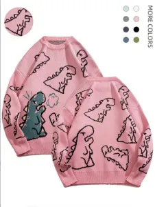 New Couple Loose Casual Sweater Pink - Shop at LoveMi