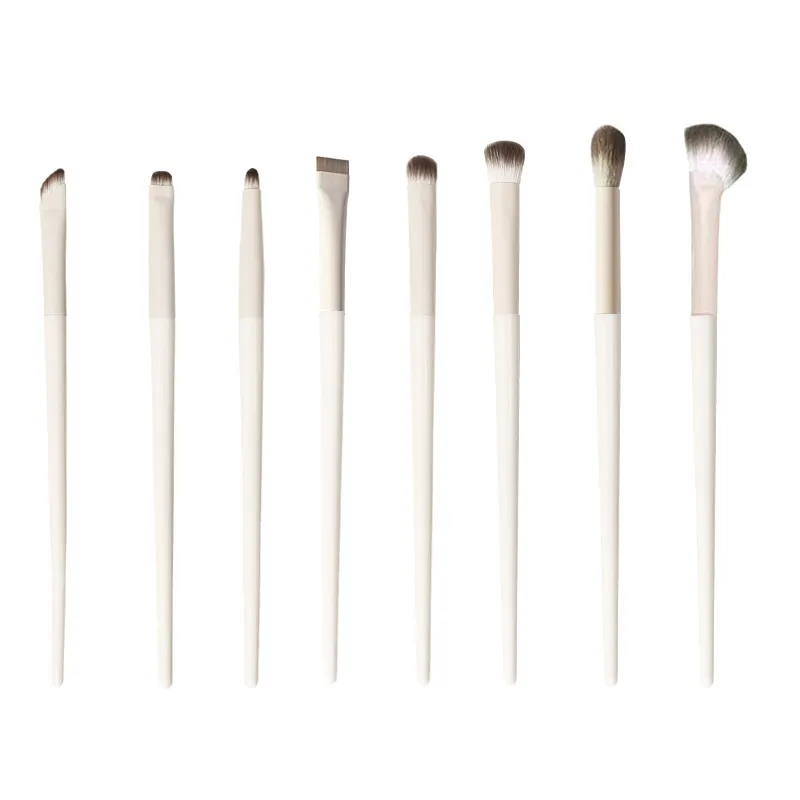 Cloud Porcelain Series Eye Makeup Detail Brush Suit Beauty Tools - 8 Pieces Bare Brush