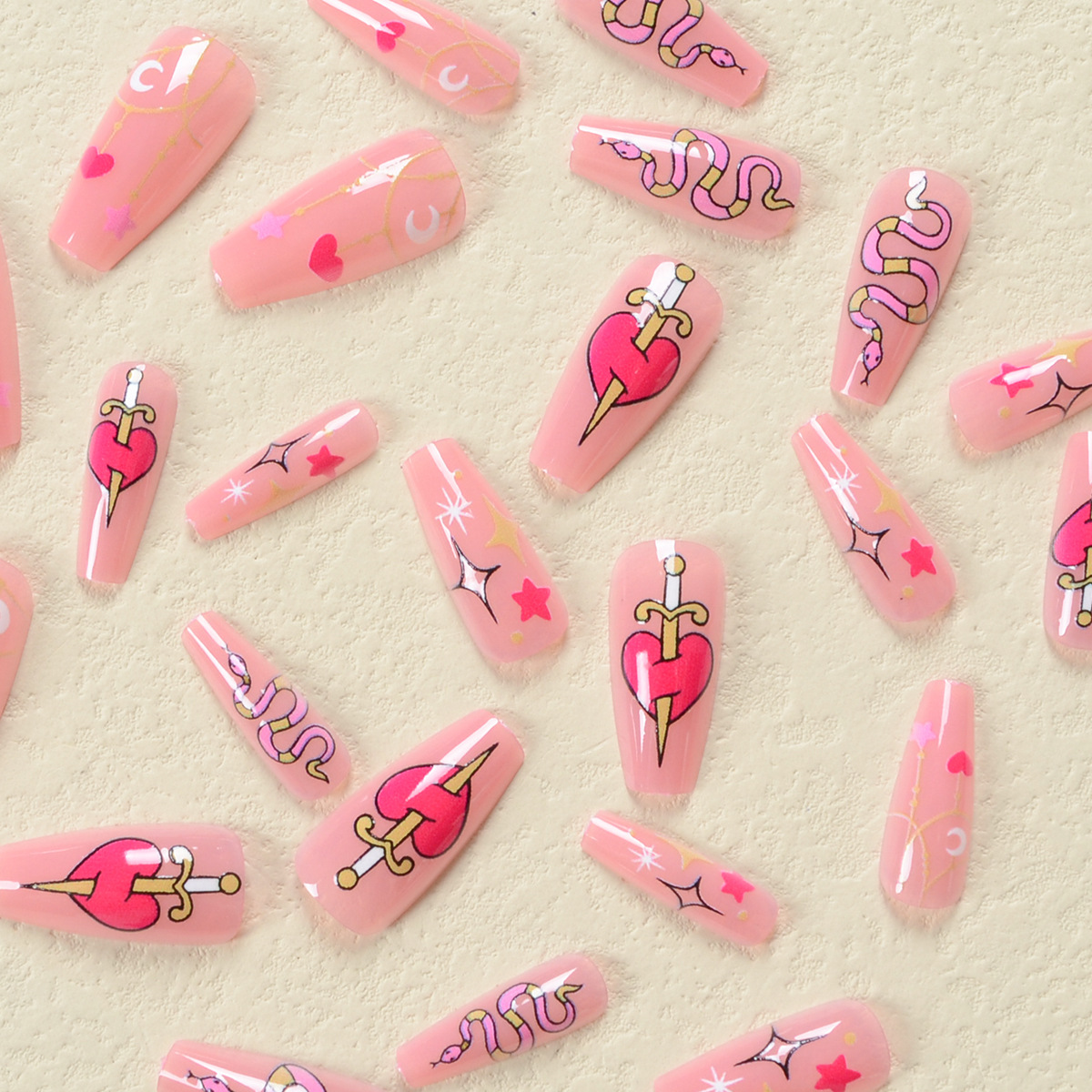 Pendant Nail Patch Cartoon Simulated Snakes