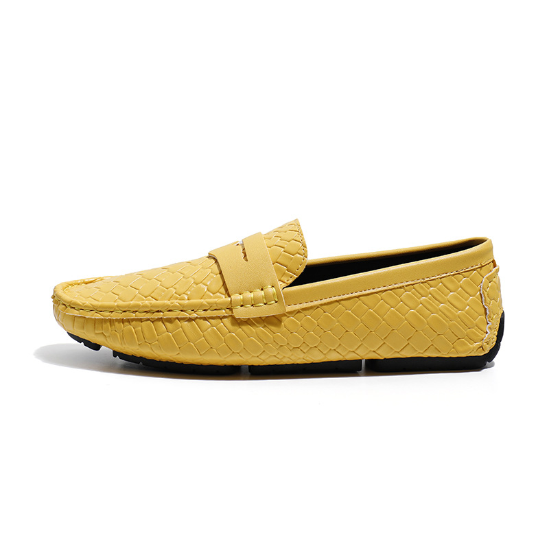 Men's Woven-pattern Leather Shoes Slip-on Loafers 23 8d5a97f9 e712 4e0b 9f6c 03b0f94e0250