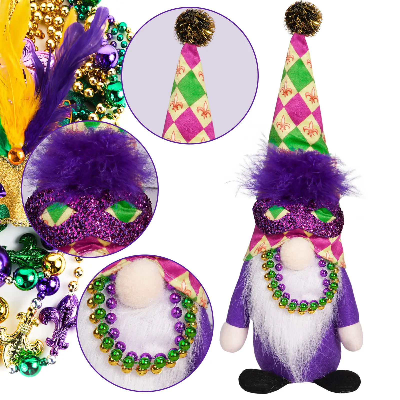 Faceless Elderly Carnival Rudolf Decorations Holiday Atmosphere Ornaments