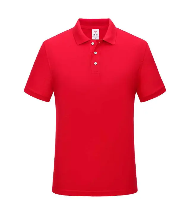 Summer Polo Shirt Men's High grade Lapel Red - Shop at LoveMi