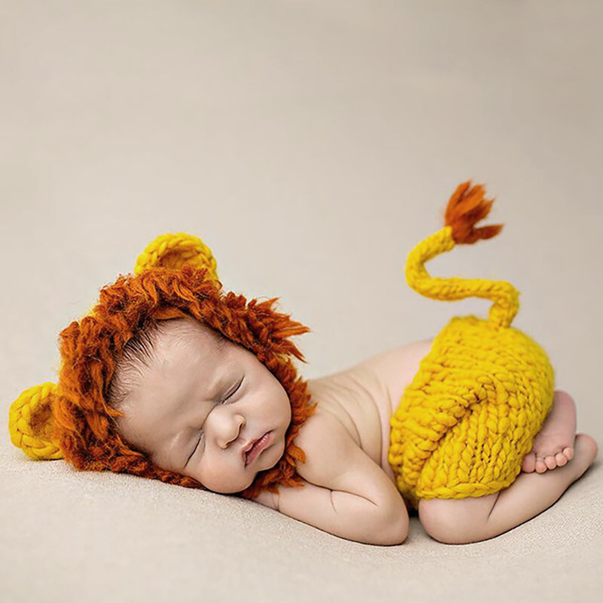 Hand-knitted Cartoon Animal-shaped Newborn Photography Outfits