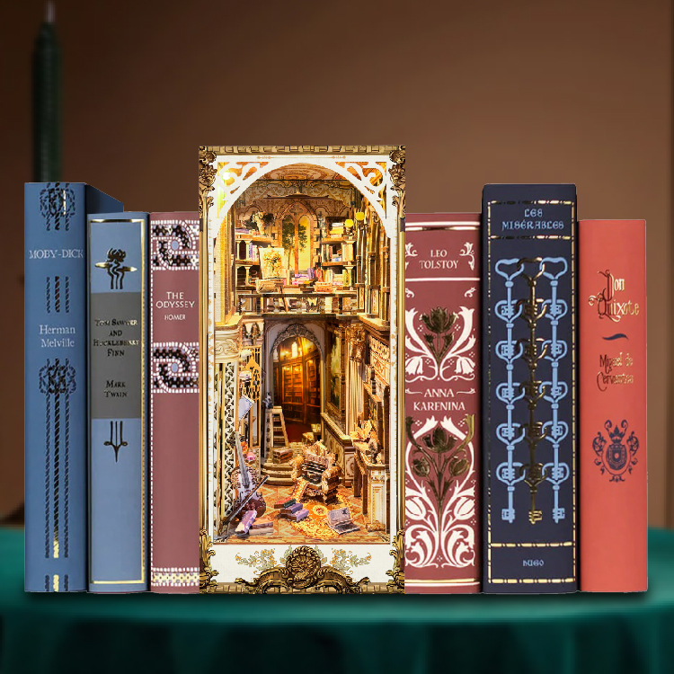 Fanhuating Book Stand Diy Cottage Puzzle 3D 3D Puzzle Model Puzzle