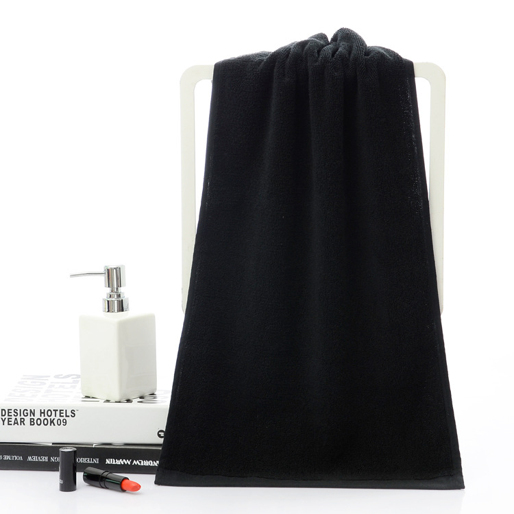 Thick Cotton Black Face Bath Towel - Image 5