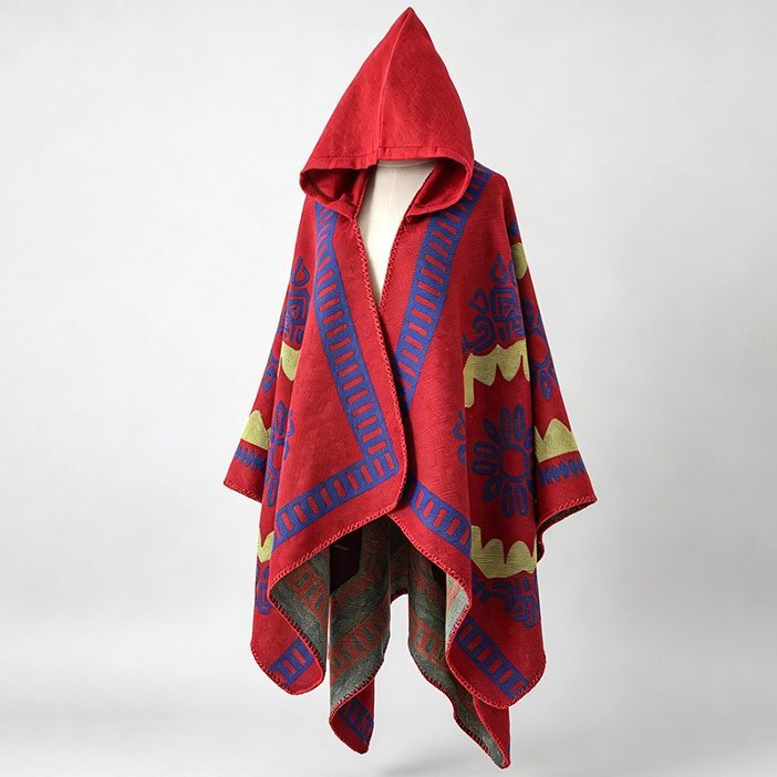 Womens Dual-use High-end Warm Outer Cape