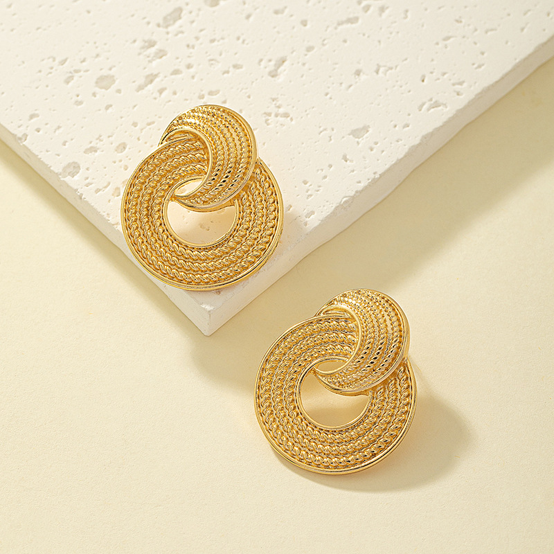 Fashion Simple Circle Earrings Women's Retro