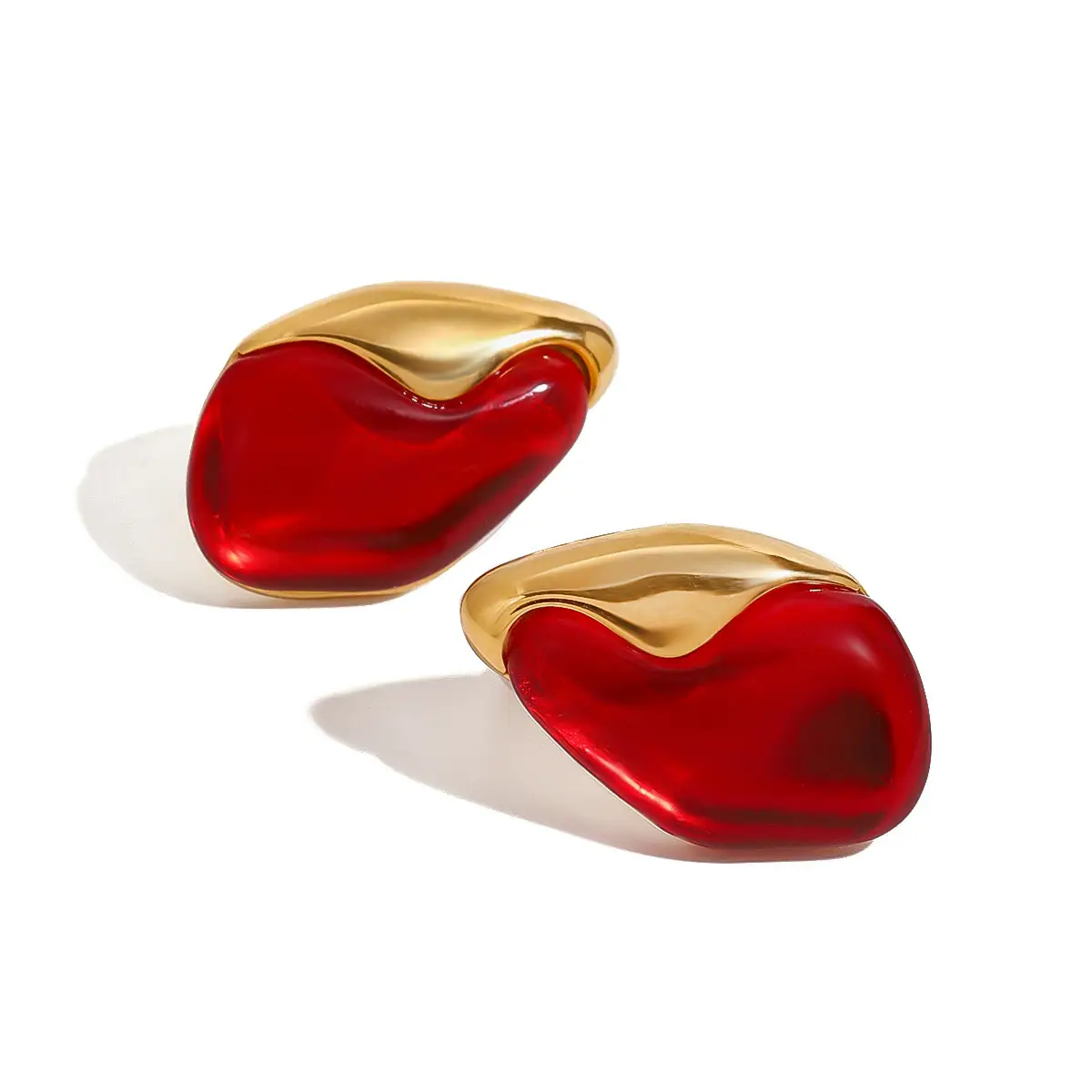 Women's European And American Red Stud Earring