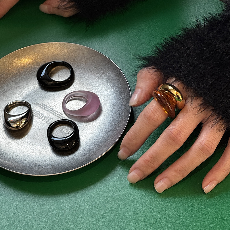 Ring Twin Resin All-match Copper Plating