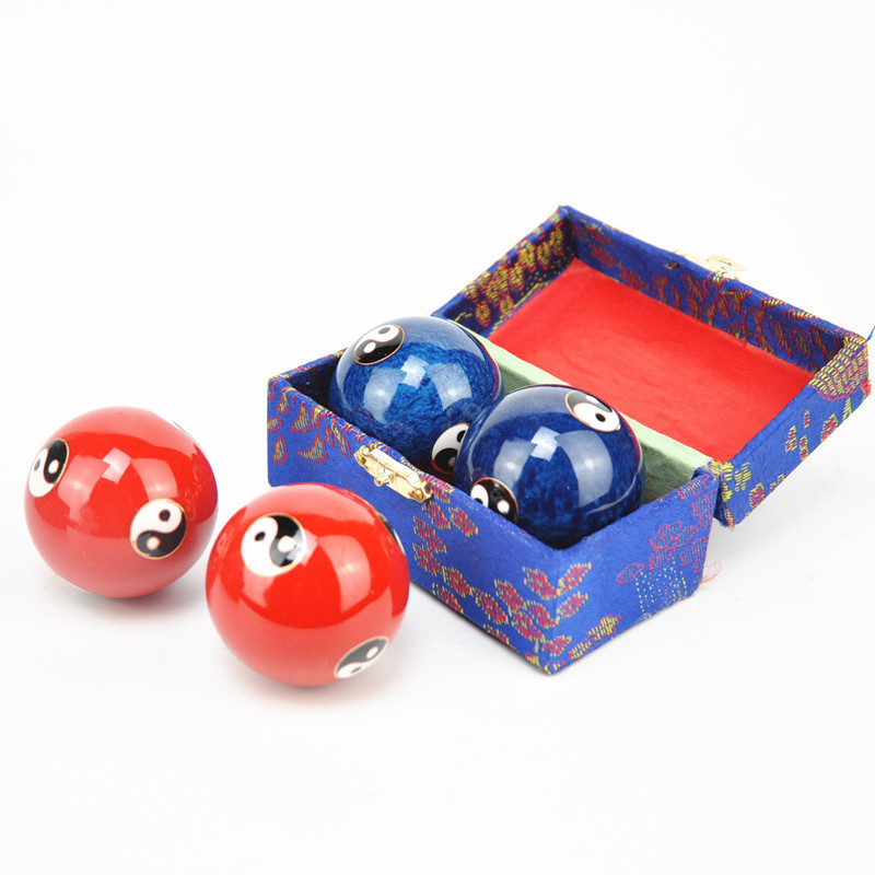 Colorful Chinese Baoding Ball Pairs in a Box