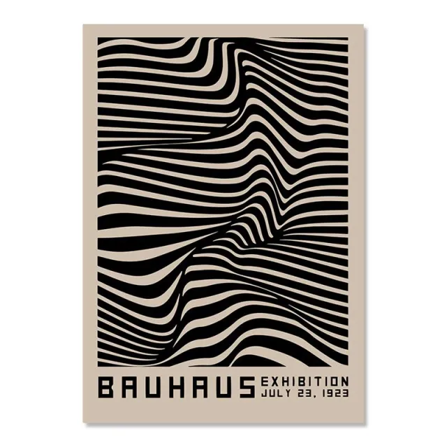 Bauhaus Abstract Curve Canvas Painting Decoration - Shop at LoveMi