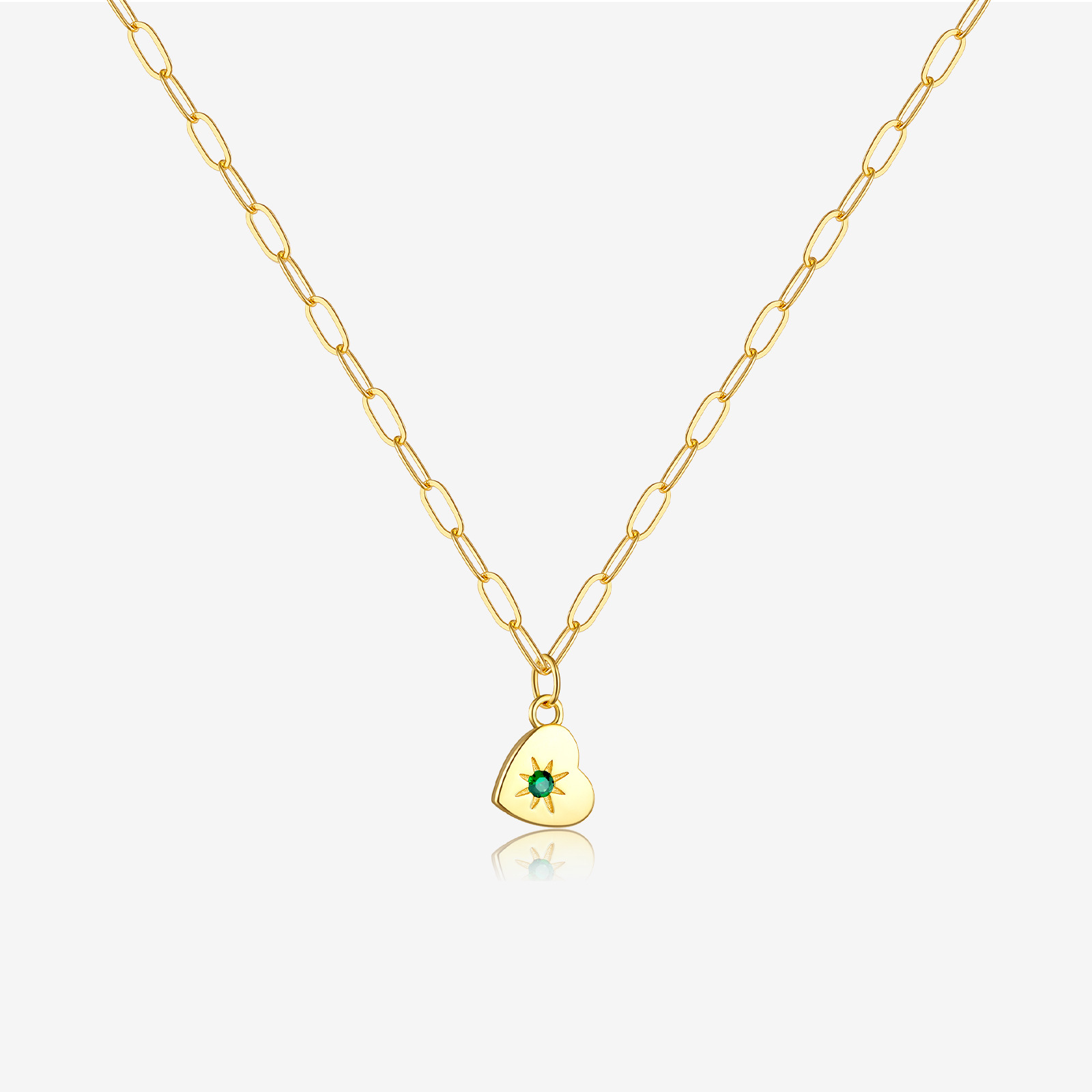 S925 Loving Heart In Sterling Silver Eight Awn Star Cruciate Flower Necklace