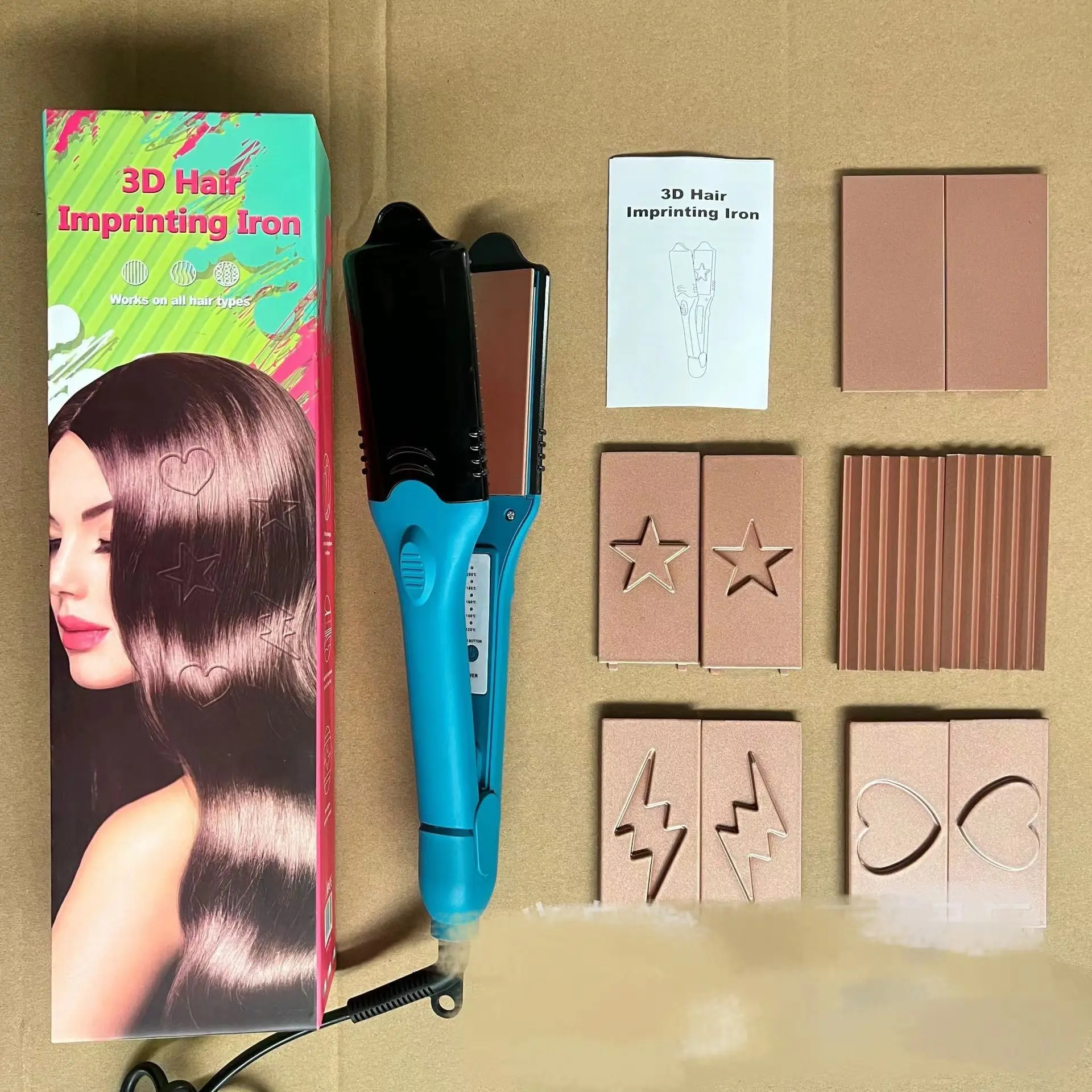 New 3D Pattern Straight Comb Love Star