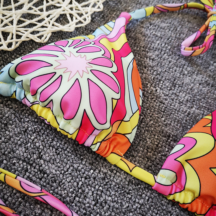 Title 16, Nuevo bikini de mujer con estampado floral y co...