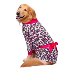 Anti-fur Pyjamas Bow Decoration Big Dog Four-legged Pet Clothing - Leopard Bow - View 1