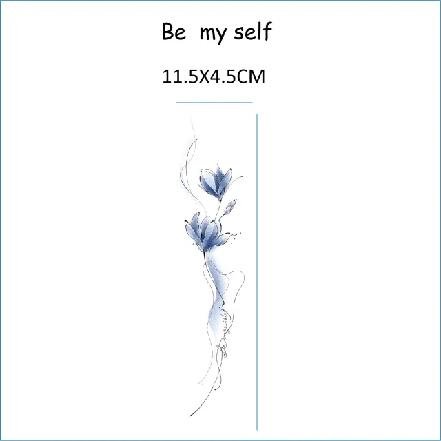 Colorful Arm Flower Tattoo Transfer Printing Bemyself Be Yourself - Shop at LoveMi