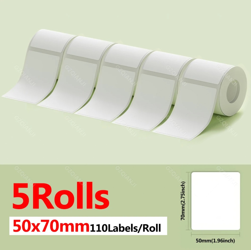 5 Rolls 50X70mm